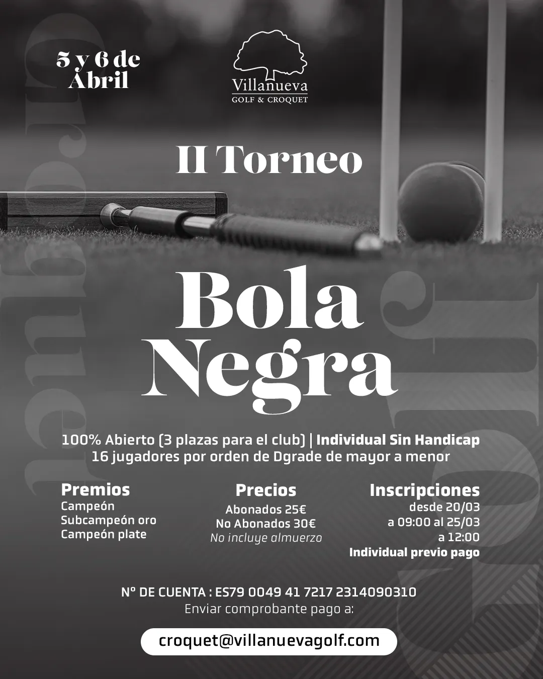 bola negra torneo croquet villanueva Villanueva Golf, Campo de Golf y Croquet. Club social en Cádiz